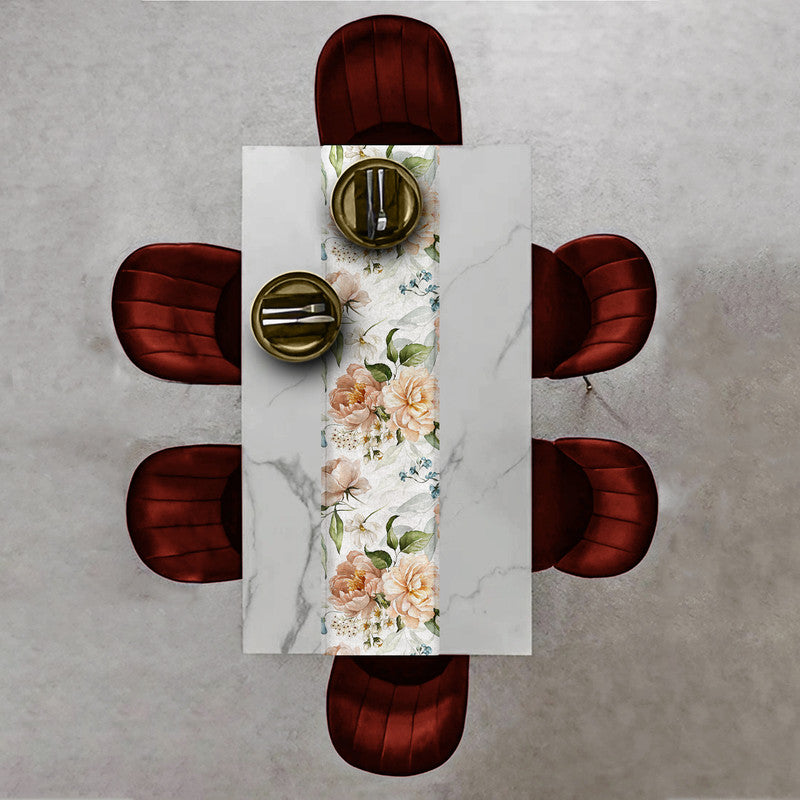 Peach Tone Flowers Table Runner by Mark van Vuuren