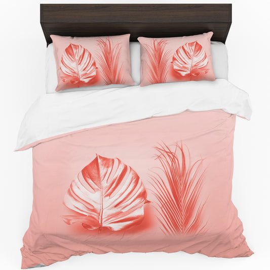 Peach Leaves Duvet Cover Set
