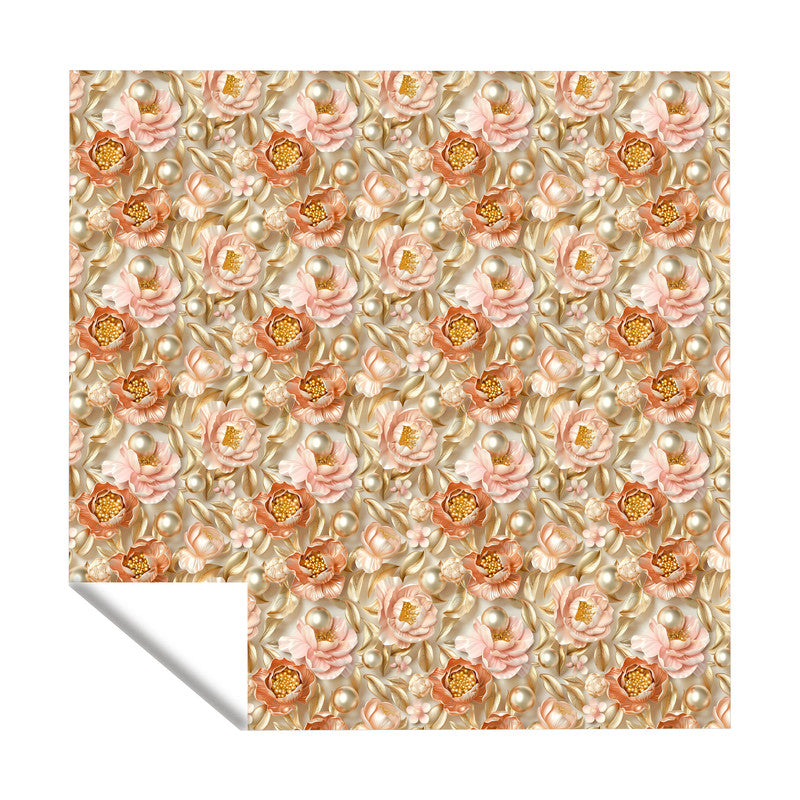 Peachy Peonies Square Tablecloth