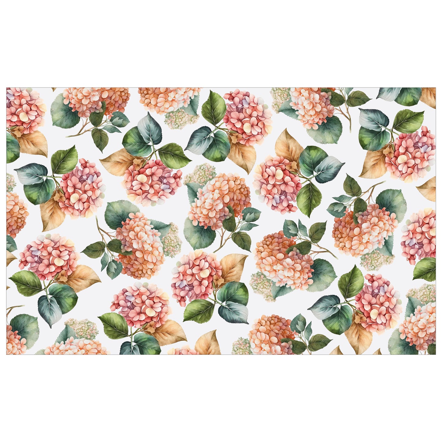 Peachy Hydrangeas Rectangle Tablecloth by Mark van Vuuren