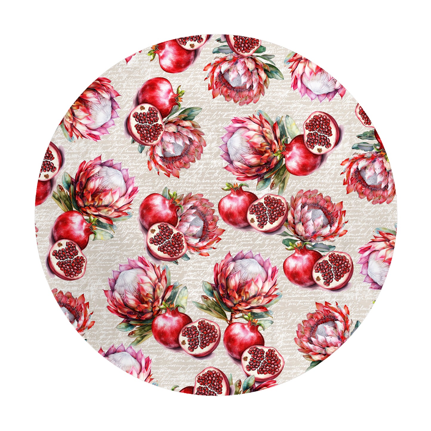 Peachy Hydrangeas Round Tablecloth by Mark van Vuuren