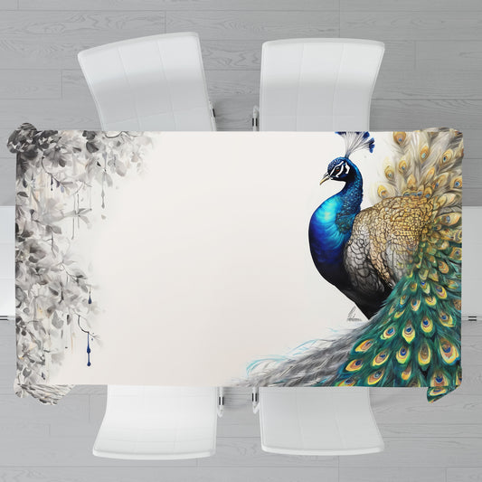 Peacock's Eclipse Plumage By Nathan Pieterse Rectangle Tablecloth