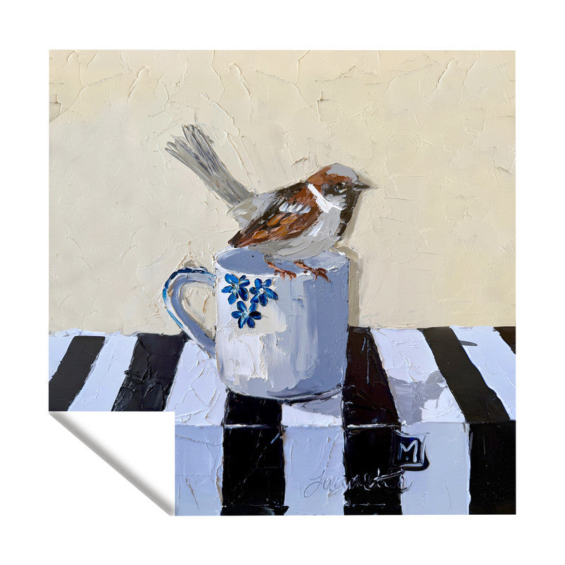 Peep in a Teacup Square Tablecloth by Juanette Menderoi
