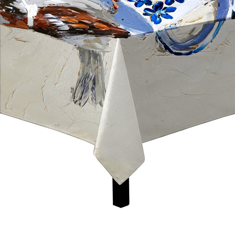 Peep in a Teacup Square Tablecloth by Juanette Menderoi