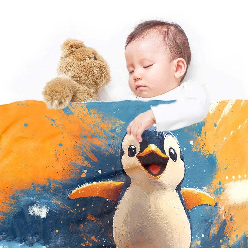 Penguin Minky Blanket by Wikus Schalkwyk