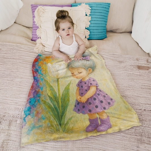 Penny Purple Dress Toddler Fleece Blanket