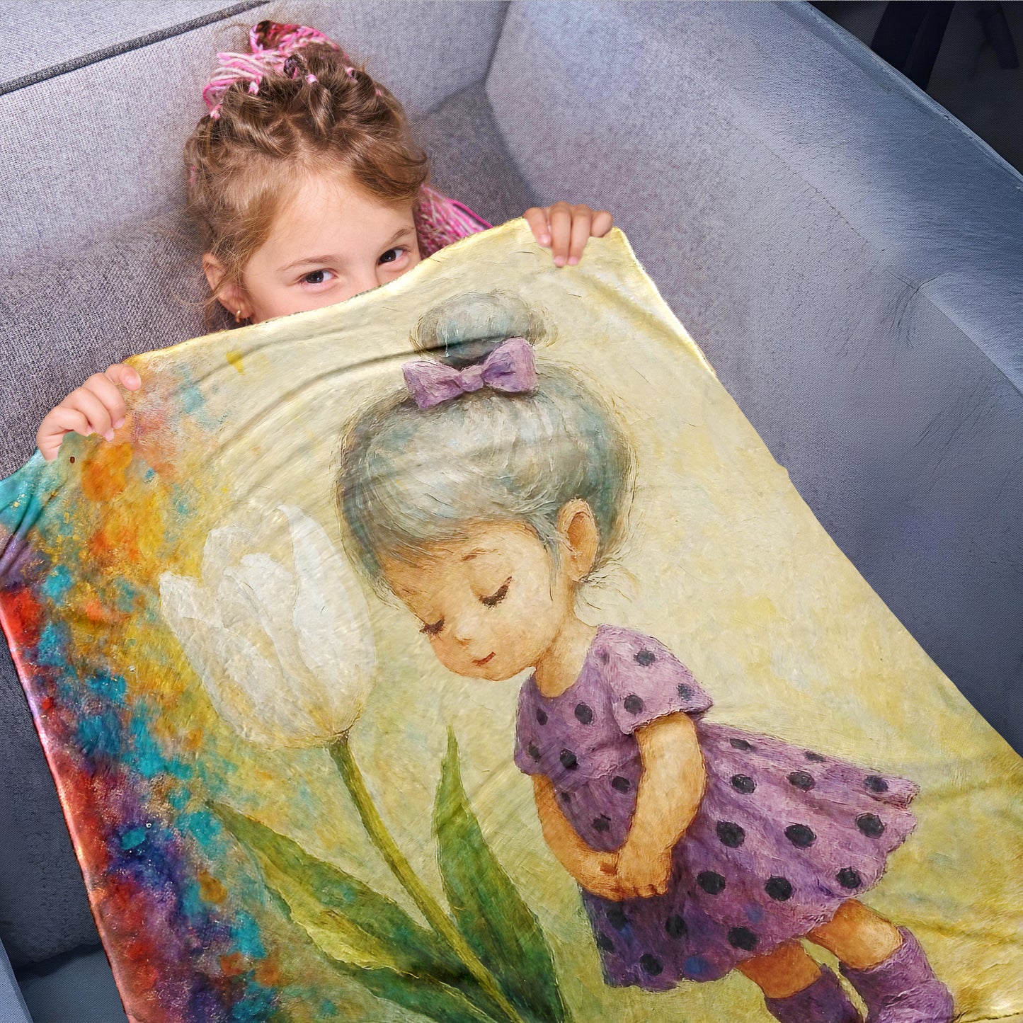 Penny Purple Dress Toddler Fleece Blanket