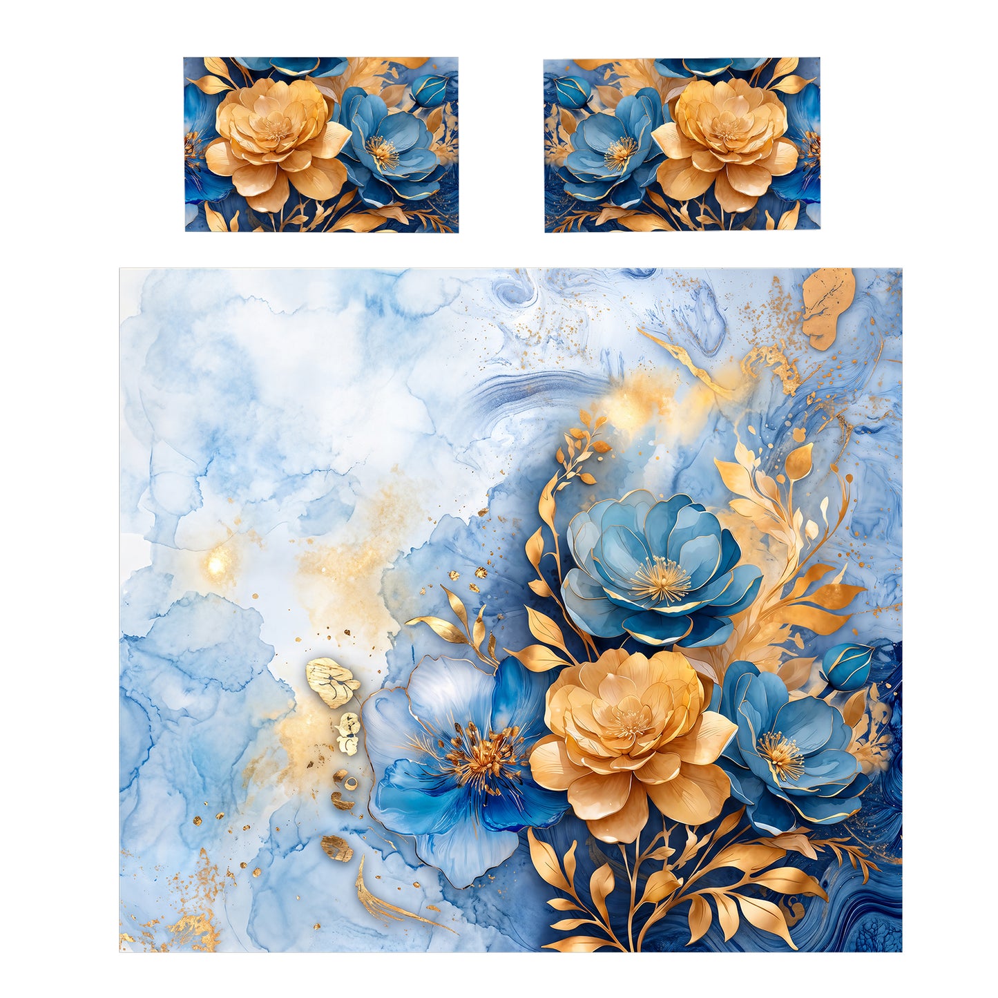 Peonies and Camellias Oasis Duvet Cover Set
