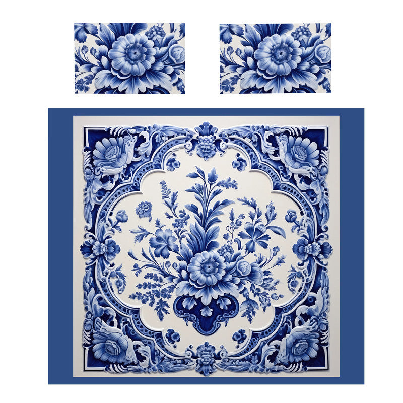 Petals Of Delft Duvet Cover Set