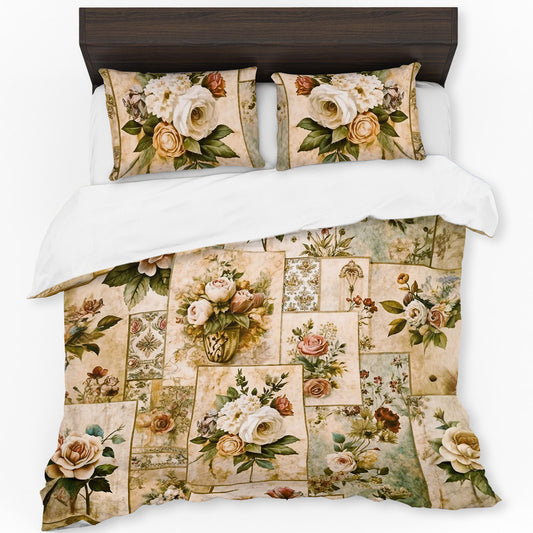 Petals Postmarks Duvet Cover Set