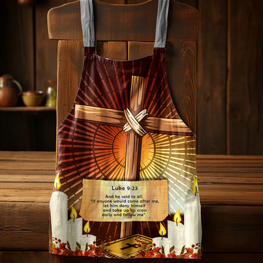 Pick up Your Cross Medium Length Apron