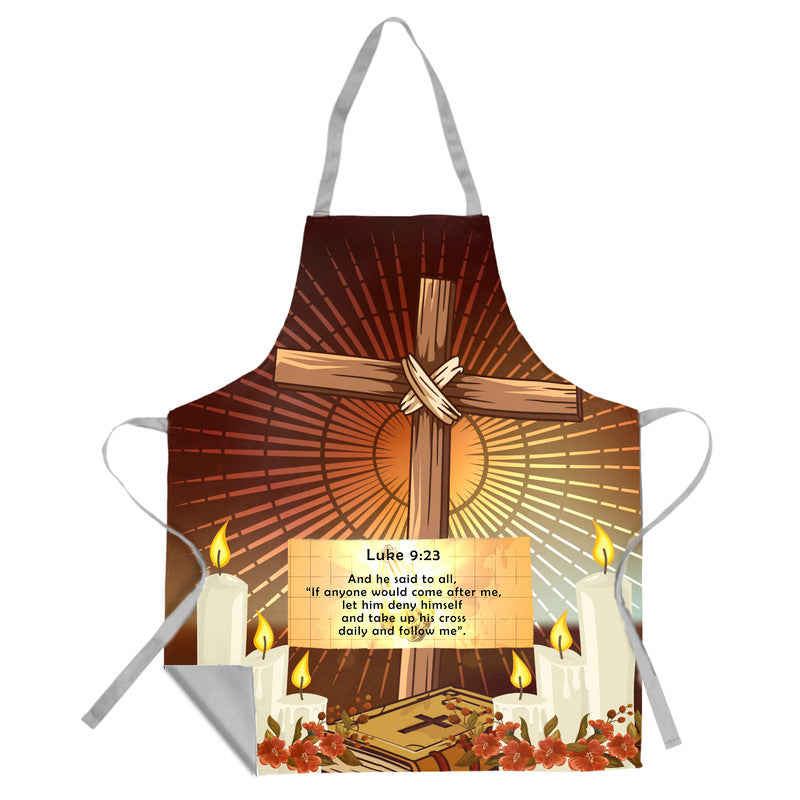 Pick up Your Cross Medium Length Apron