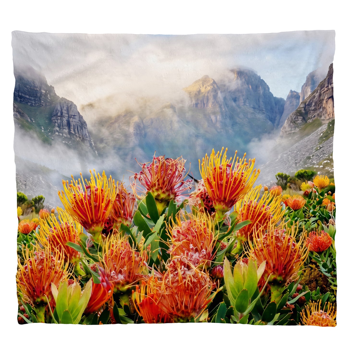 Pin Proteas Light Weight Fleece Blanket