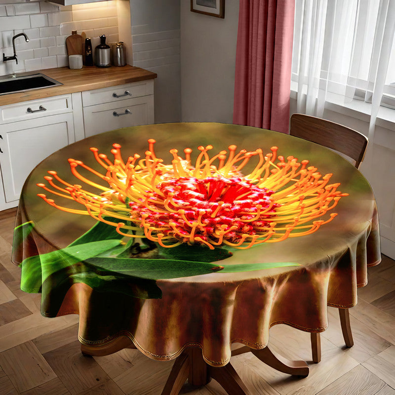 Pincushion Protea Round Tablecloth by Annette Heymans