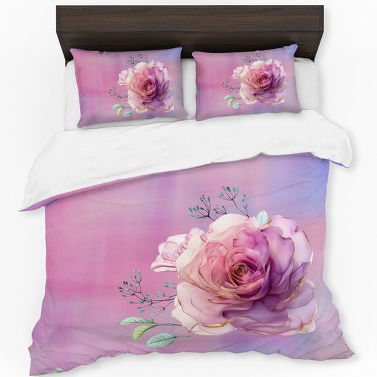 Pink And Blue Duvet Cover Set