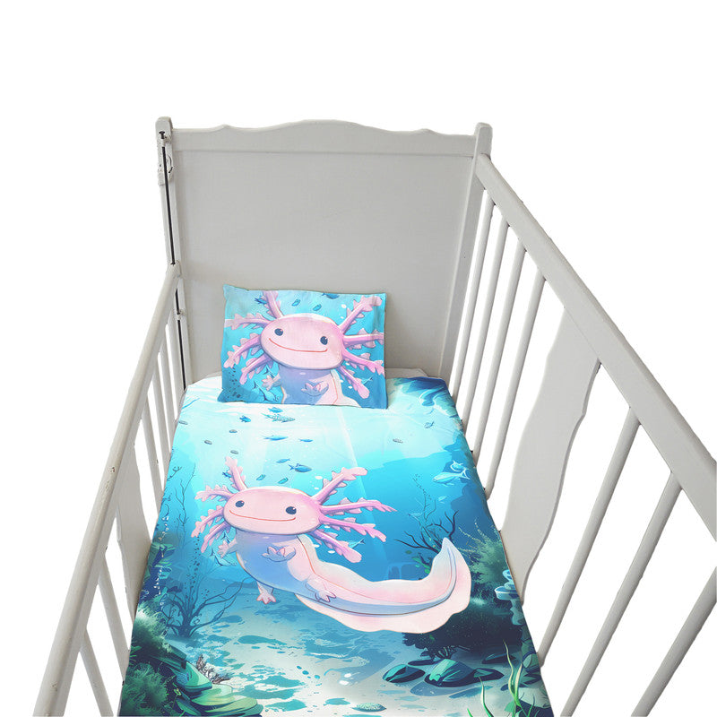 Pink Baby Axolotl Cot Set