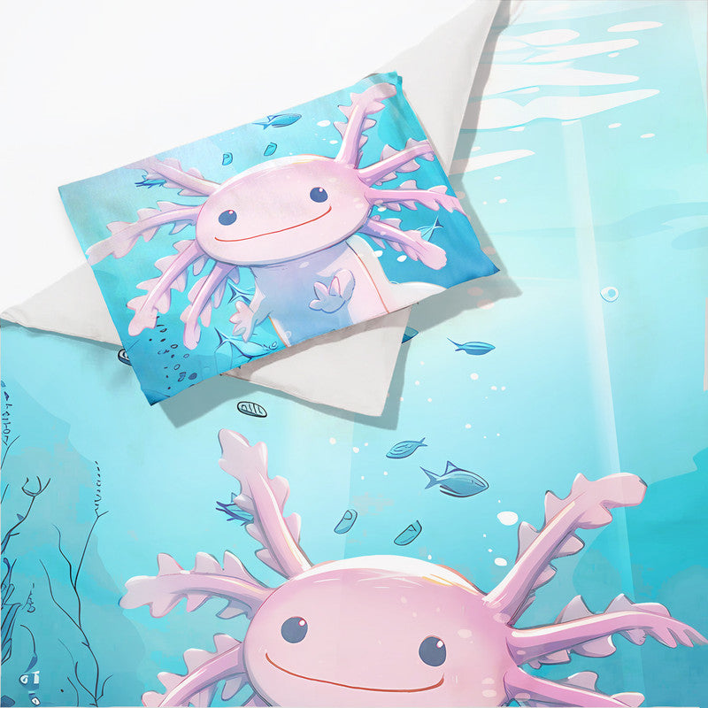 Pink Baby Axolotl Cot Set
