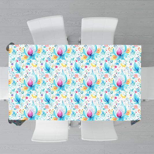 Pink Buds Rectangle Tablecloth