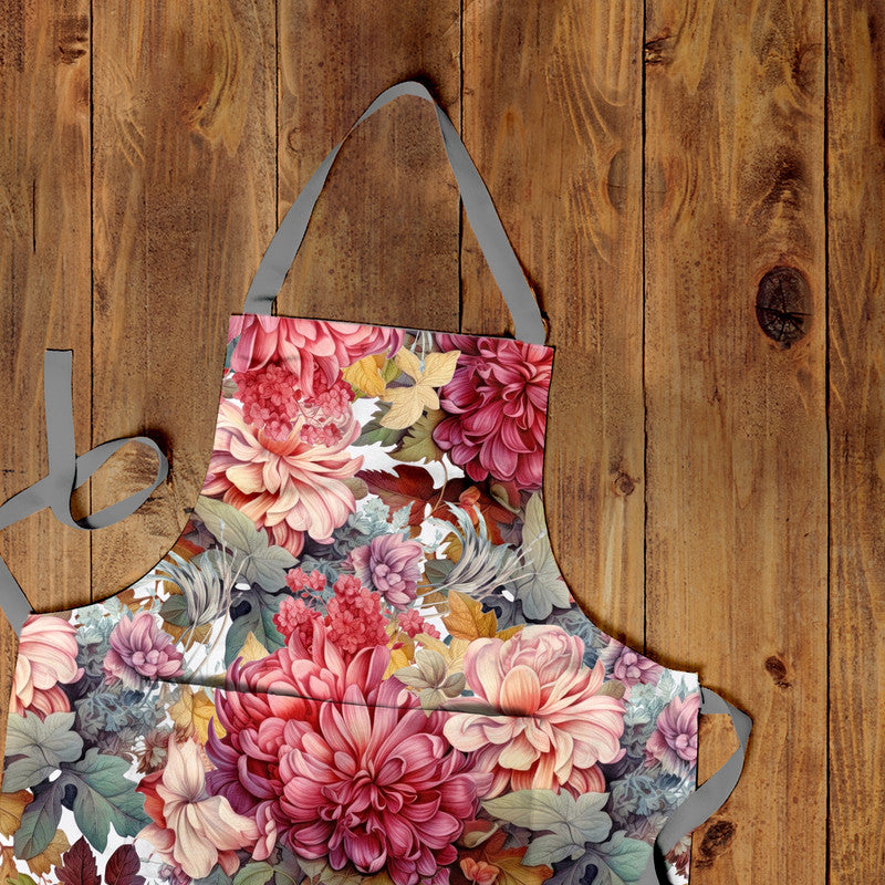Pink Floral Arrangement Apron By Mark Van Vuuren