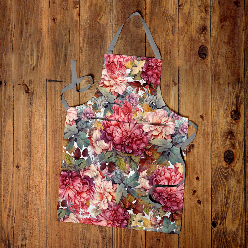 Pink Floral Arrangement Apron By Mark Van Vuuren