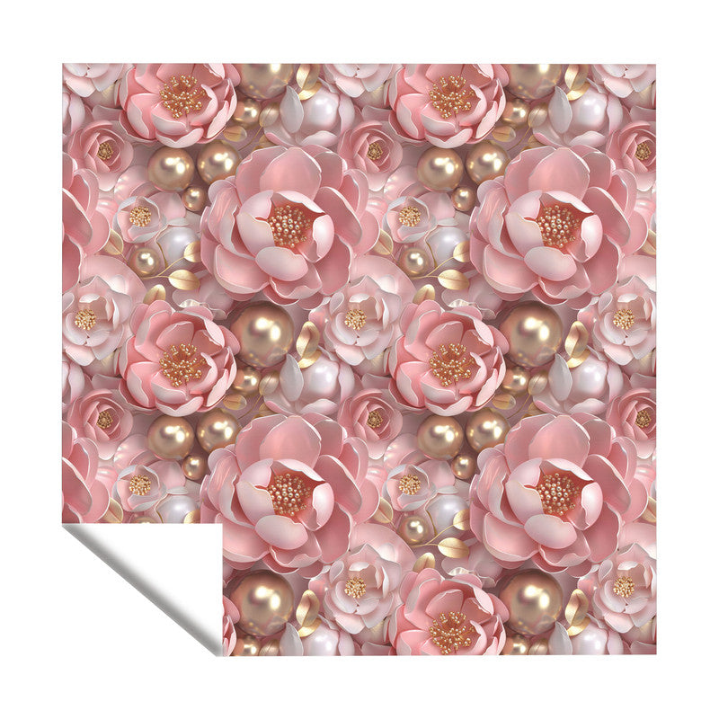 Pink Floral Square Tablecloth