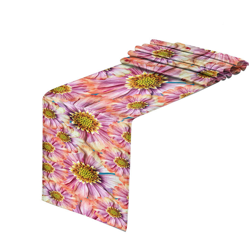 Pink Flourishing Floral Table Runner By Mark Van Vuuren
