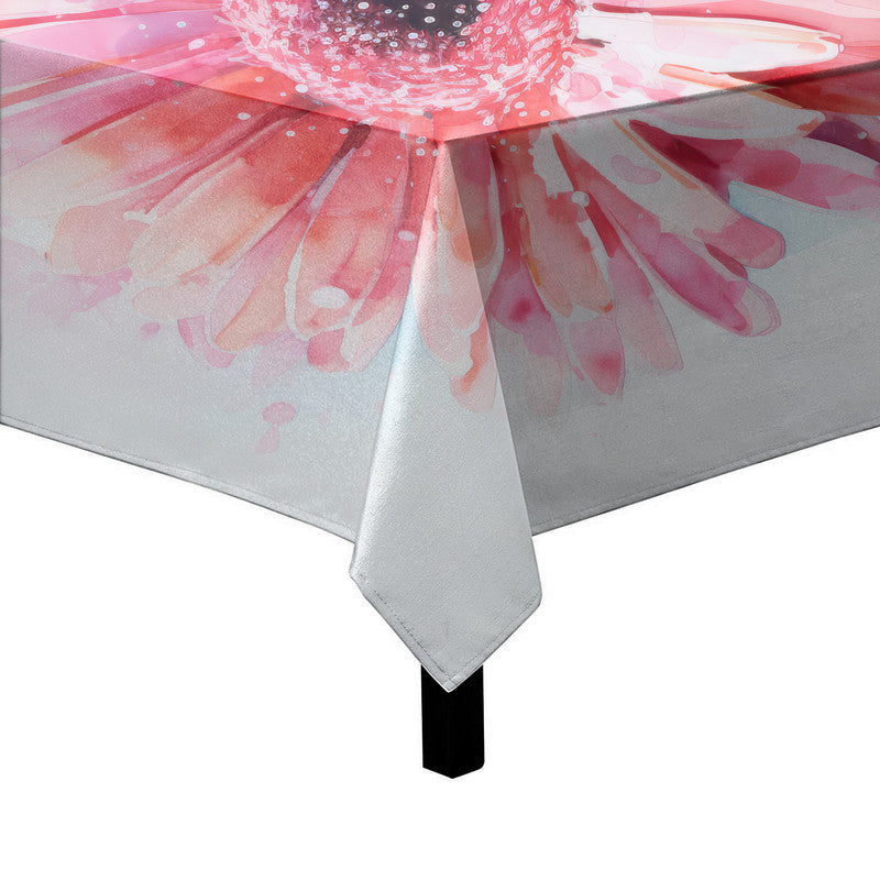 Pink Painted Gerbera Square Tablecloth
