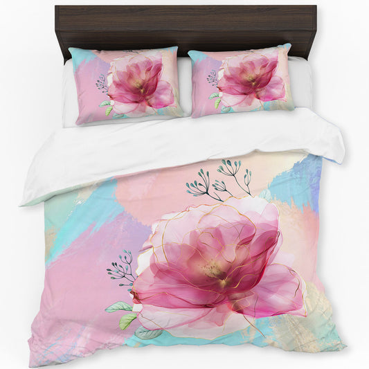 Pink Petals Duvet Cover Set