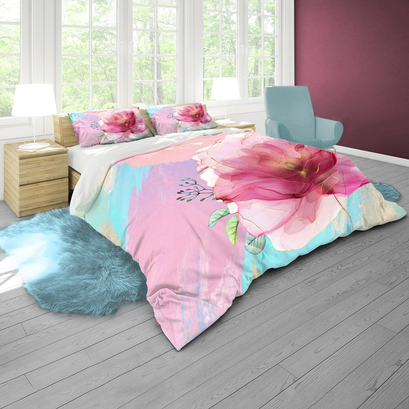 Pink Petals Duvet Cover Set