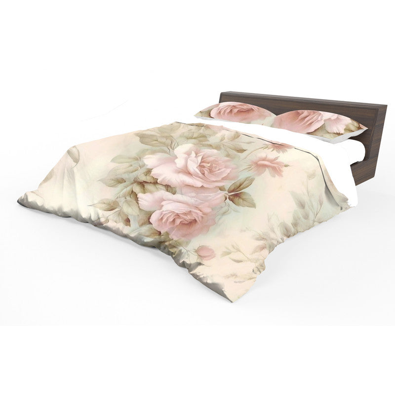 Pink Roses Fade Duvet Cover Set