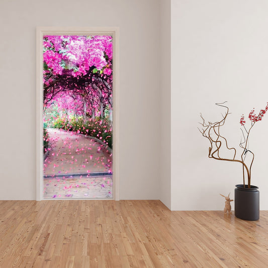 Pink Shower Door Decoupage