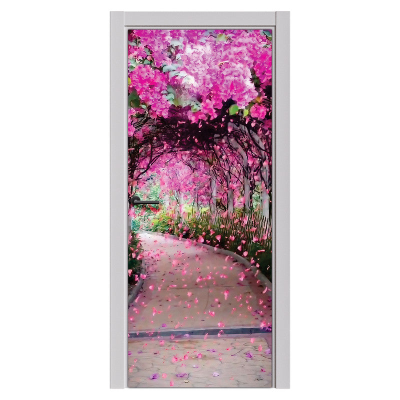 Pink Shower Door Decoupage