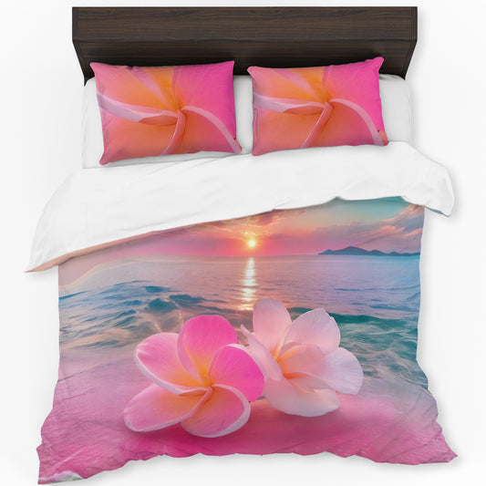 Pink Beach Blossom Dream Duvet Cover Set