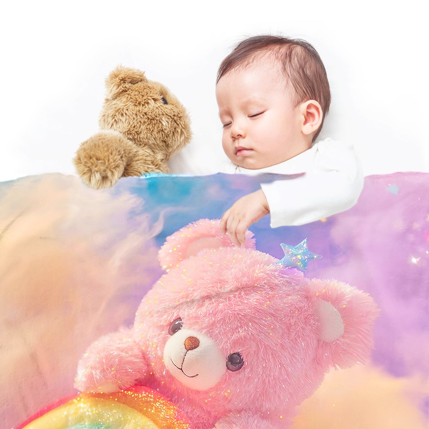 Pink Bear Hugs Minky Blanket