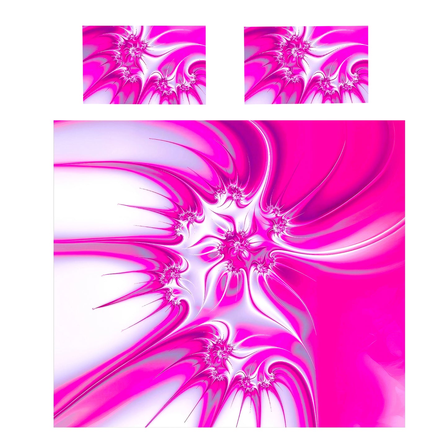Pink Blush Spiral Duvet Cover Set