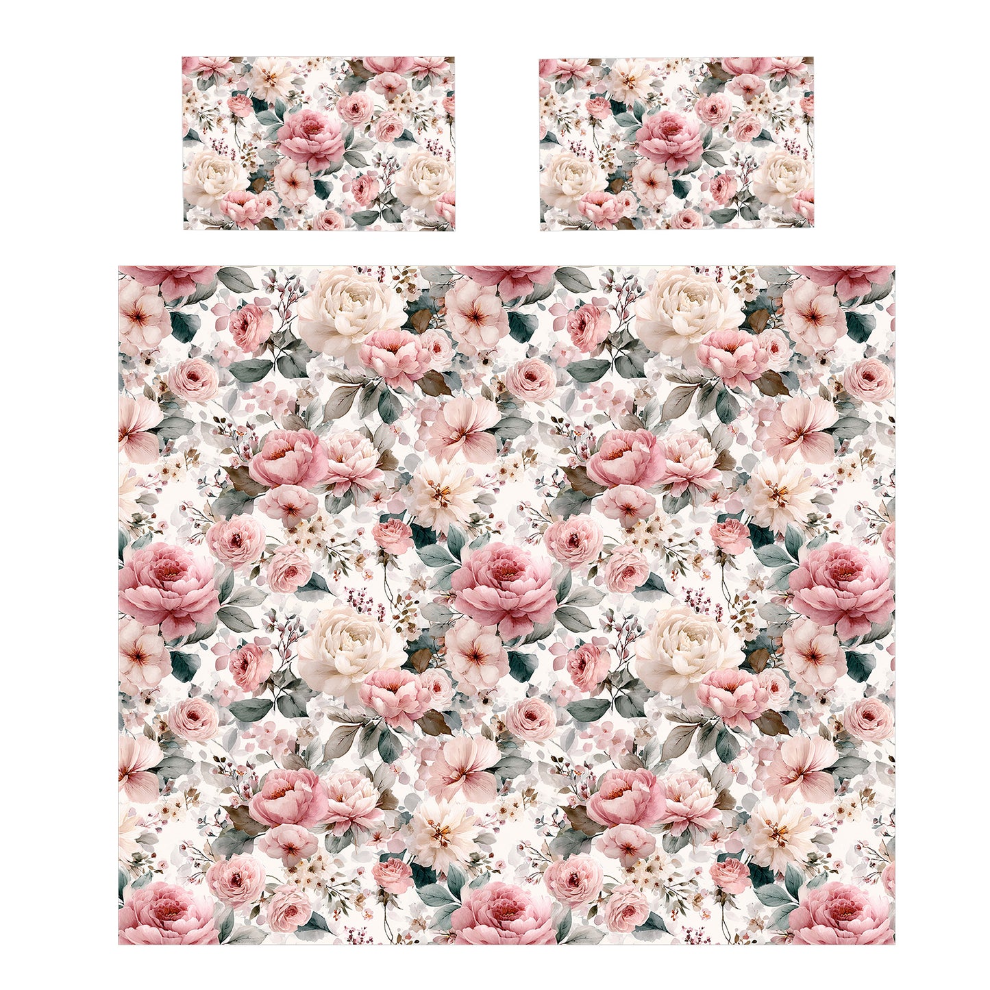 Pink Floral Duvet Cover Set by Mark van Vuuren