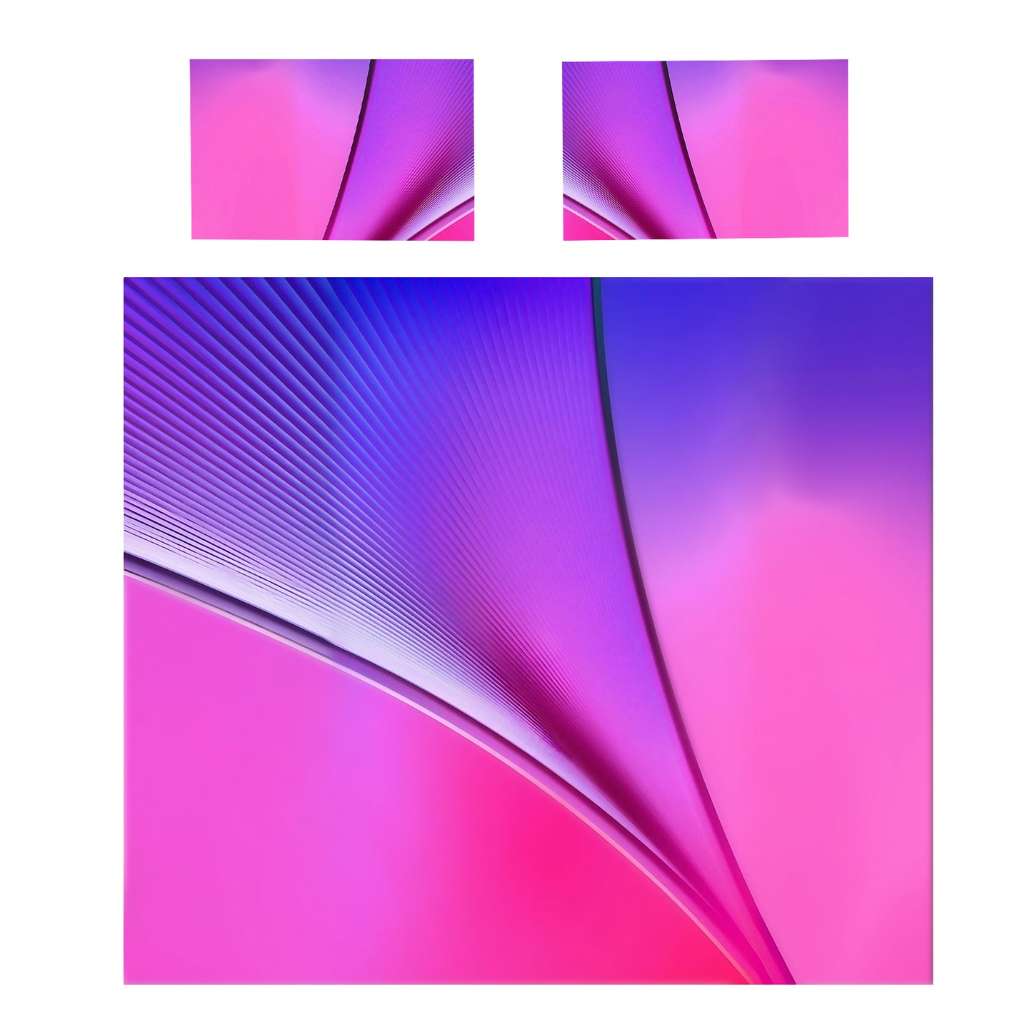 Pink Waves Duvet Cover Set