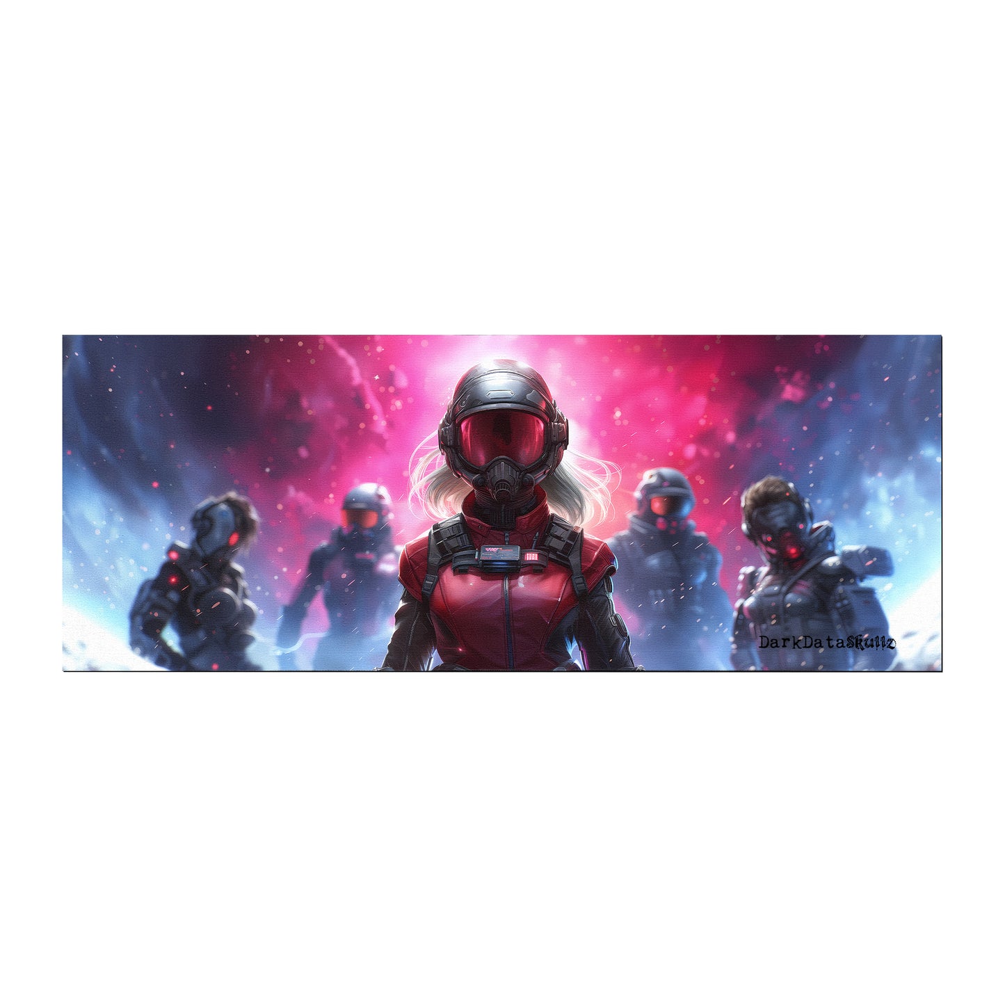 Pink and Blue Fortnite by Wikus Schalkwyk Large Desk Pad