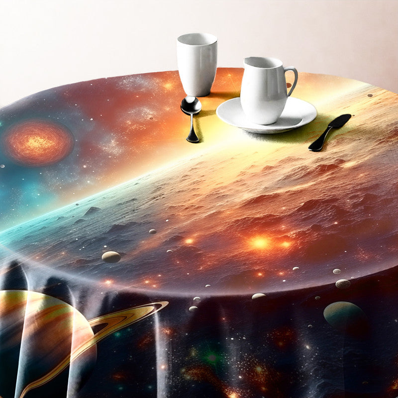 Planets Six Round Tablecloth
