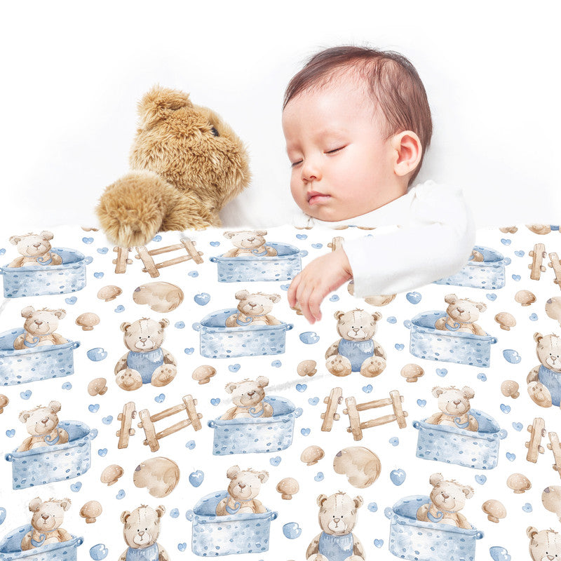 Play Pen Bear Minky Blanket