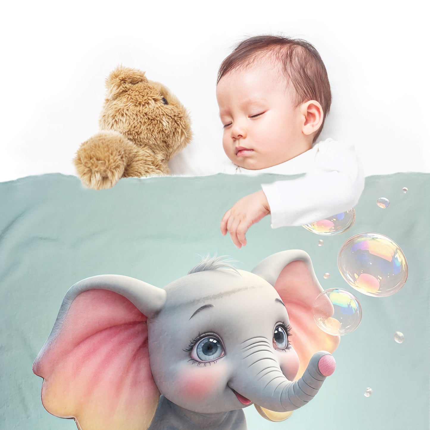 Playful Elephant Minky Blanket