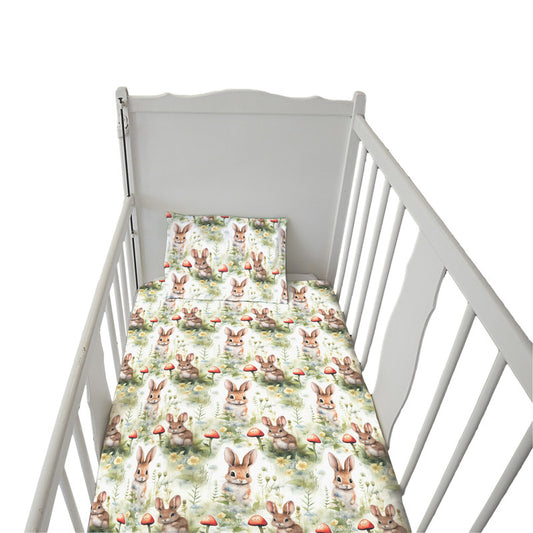 Playing In The Mushroom Field Cot Set