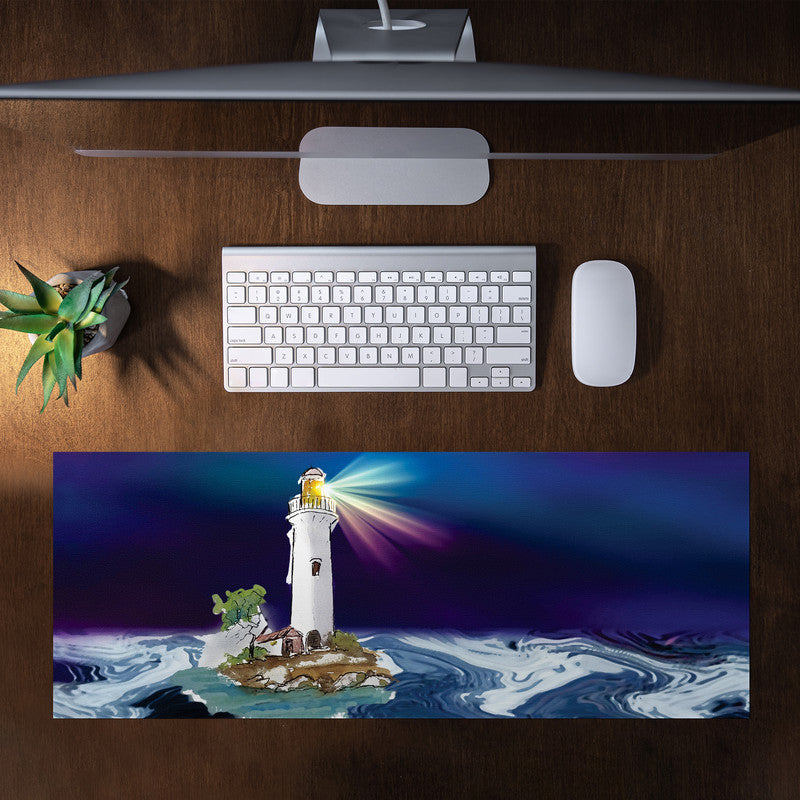 Point Of Light Desk Pad by Wikus Hattingh