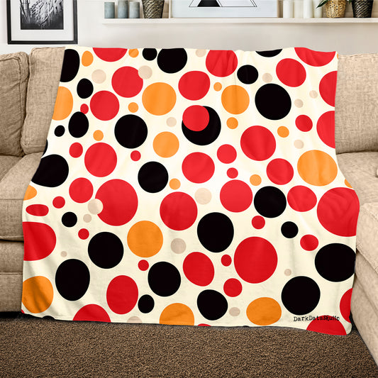 Polka Dots Light Weight Fleece Blanket by Wikus Schalkwyk
