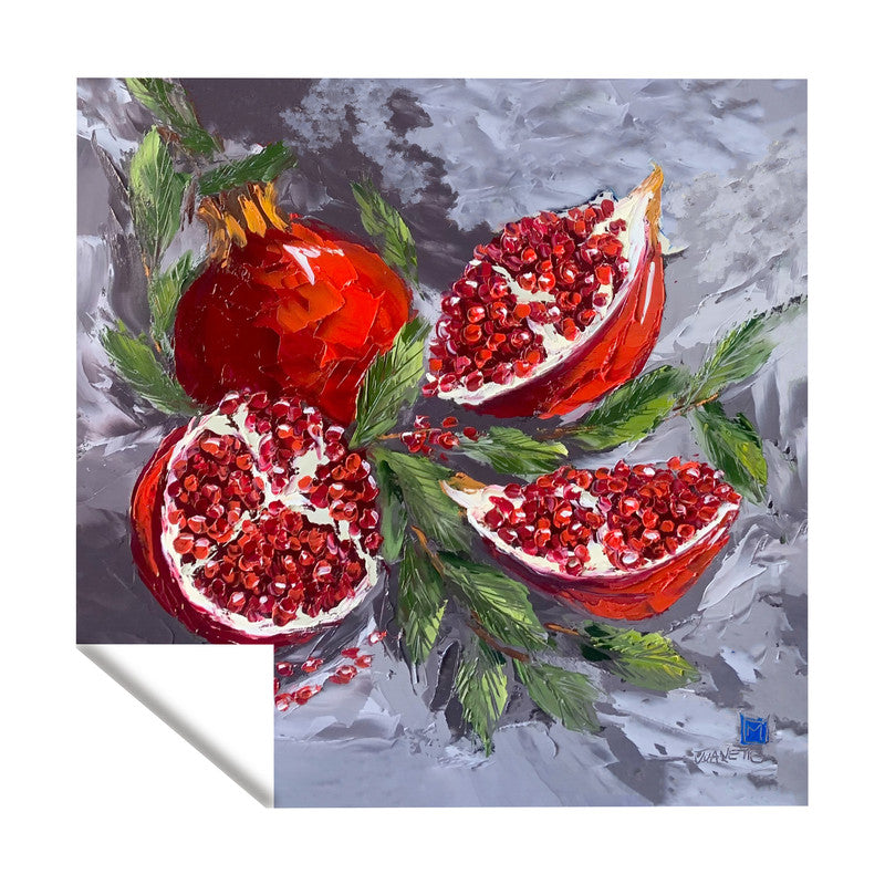 Pomegranate Pot Square Tablecloth By Juanette Menderoi