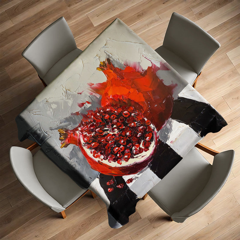 Pomegranate Square Tablecloth by Juanette Menderoi