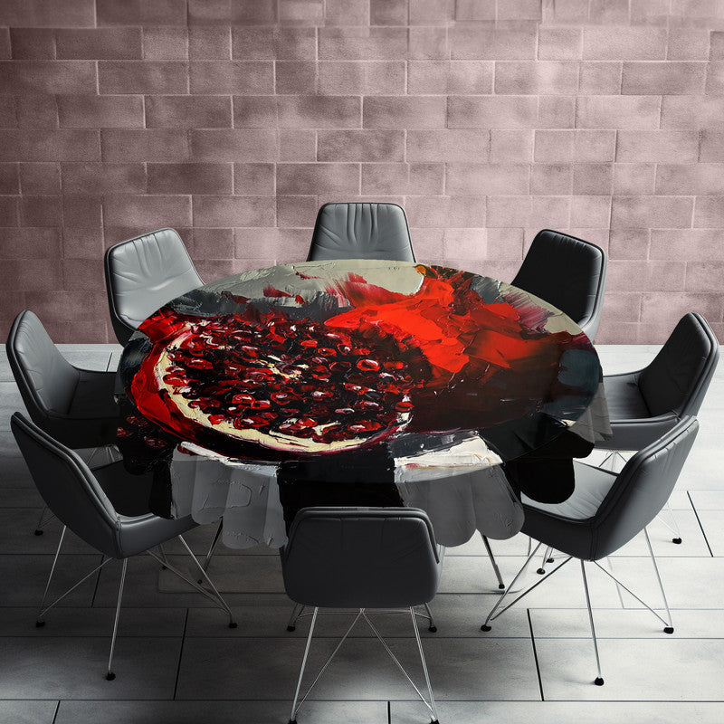Pair Of Pears Round Tablecloth by Juanette Menderoi