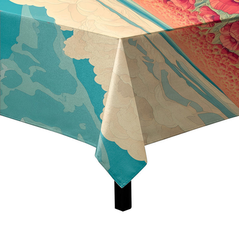 Poppy Field Art Nouveau Square Tablecloth by Wikus Schalkwyk