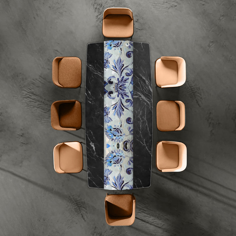 Porcelin Dreams Table Runner by Juanette Menderoi