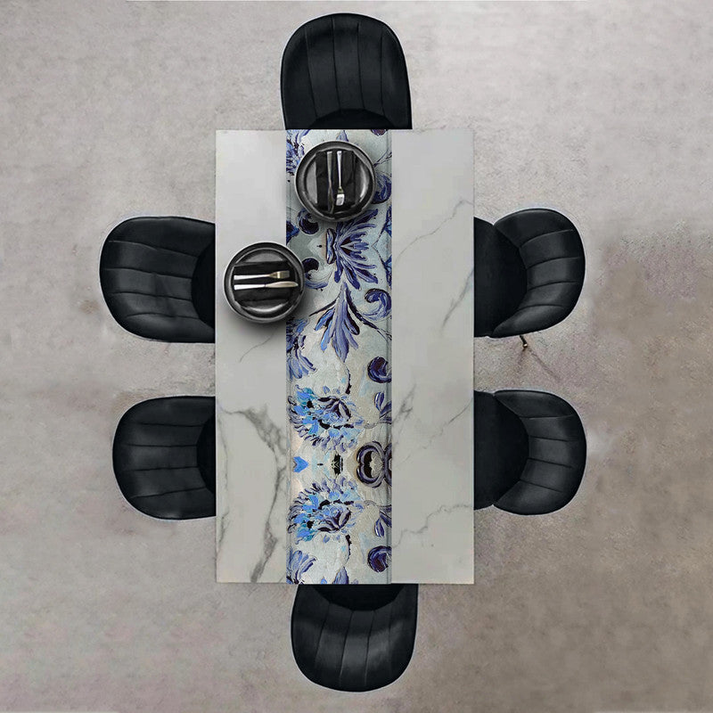 Porcelin Dreams Table Runner by Juanette Menderoi